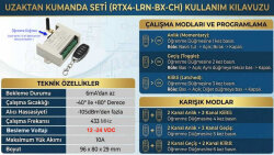 4 Kanal Kod Öğrenmeli Uzaktan Kumanda Seti (RTX4-LRN-BX-CH) - 2